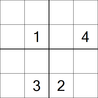 Sudoku 4x4 - Difficile