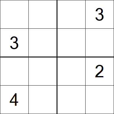Sudoku 4x4 - Difficile