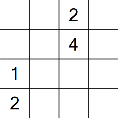 Sudoku 4x4 - Difficile