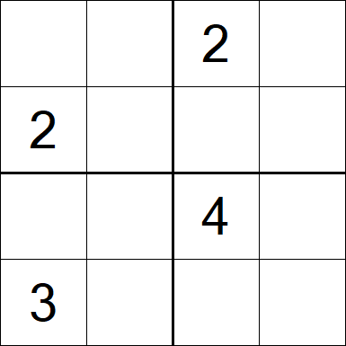 Sudoku 4x4 - Difficile
