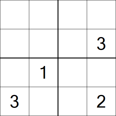 Sudoku 4x4 - Difficile