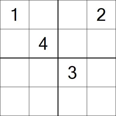 Sudoku 4x4 - Difficile