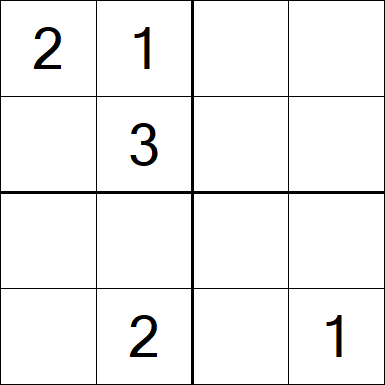 Sudoku 4x4 - Difficile