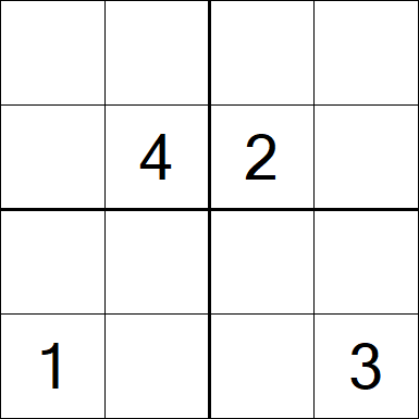 Sudoku 4x4 - Difficile