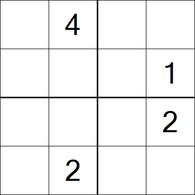 Sudoku 4x4 - Difficile