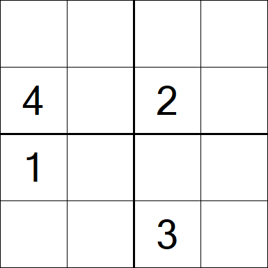 Sudoku 4x4 - Difficile
