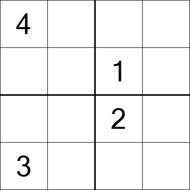Sudoku 4x4 - Difficile