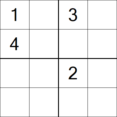 Sudoku 4x4 - Difficile