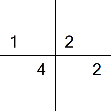 Sudoku 4x4 - Difficile