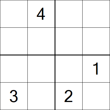 Sudoku 4x4 - Difficile
