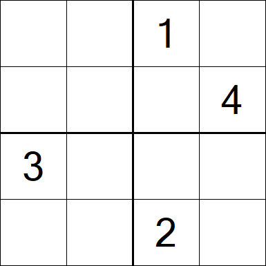 Sudoku 4x4 - Difficile