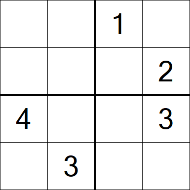Sudoku 4x4 - Difficile
