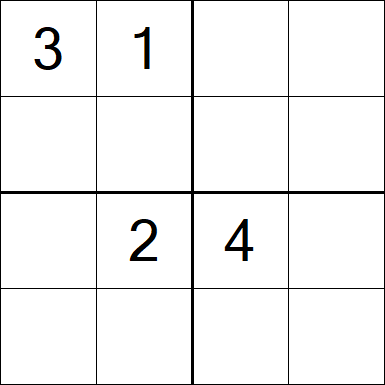 Sudoku 4x4 - Difficile