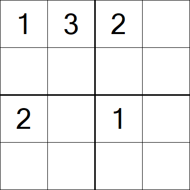 Sudoku 4x4 - Difficile