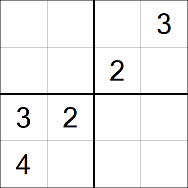 Sudoku 4x4 - Difficile