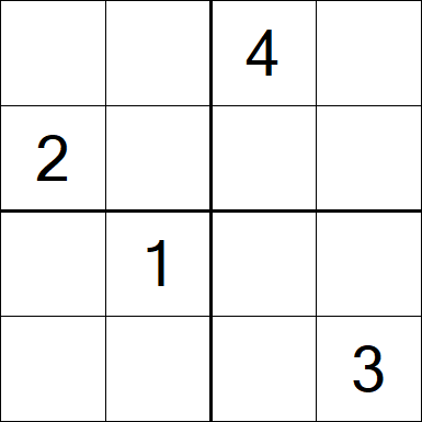 Sudoku 4x4 - Difficile