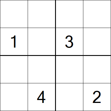 Sudoku 4x4 - Difficile