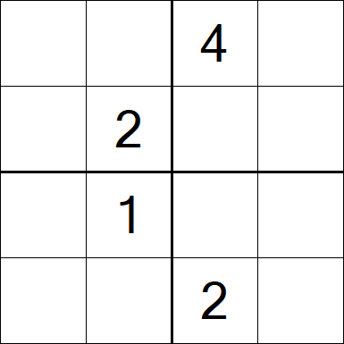 Sudoku 4x4 - Difficile