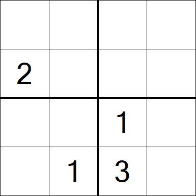 Sudoku 4x4 - Difficile