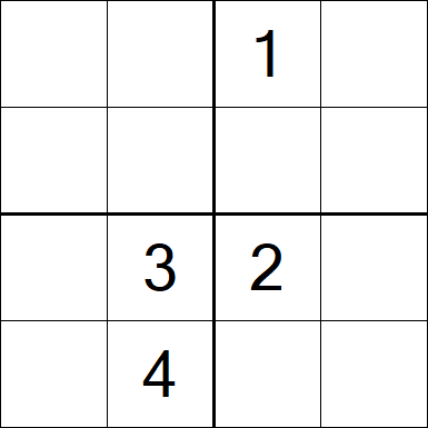 Sudoku 4x4 - Difficile
