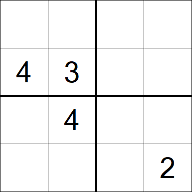 Sudoku 4x4 - Difficile