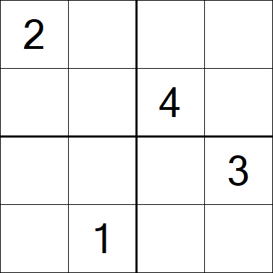 Sudoku 4x4 - Difficile