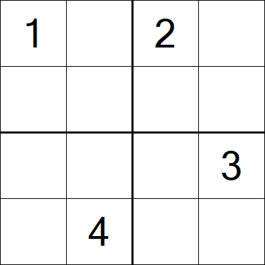 Sudoku 4x4 - Difficile