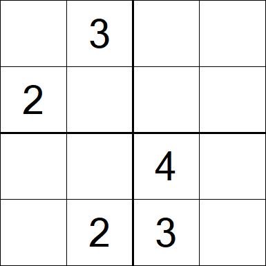 Sudoku 4x4 - Difficile