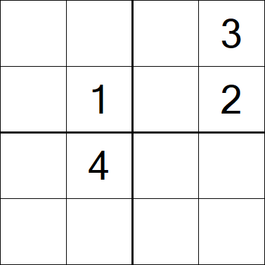 Sudoku 4x4 - Difficile