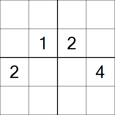 Sudoku 4x4 - Difficile