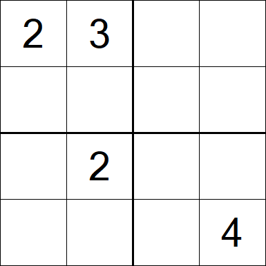 Sudoku 4x4 - Difficile