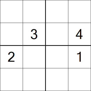 Sudoku 4x4 - Difficile
