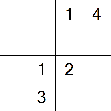 Sudoku 4x4 - Difficile