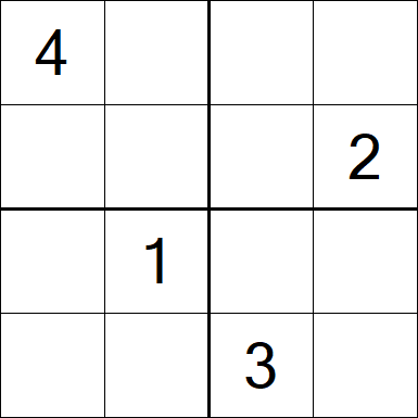 Sudoku 4x4 - Difficile