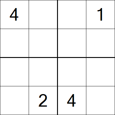Sudoku 4x4 - Difficile