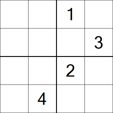 Sudoku 4x4 - Difficile