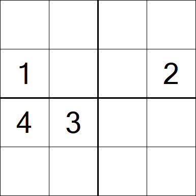 Sudoku 4x4 - Difficile