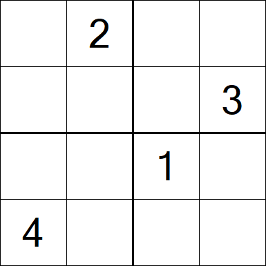Sudoku 4x4 - Difficile