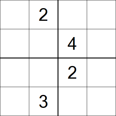 Sudoku 4x4 - Difficile
