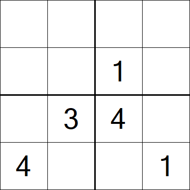 Sudoku 4x4 - Difficile