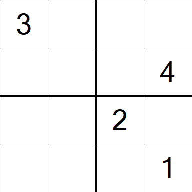 Sudoku 4x4 - Hard