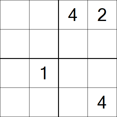Sudoku 4x4 - Difícil