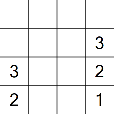 Sudoku 4x4 - Difficile