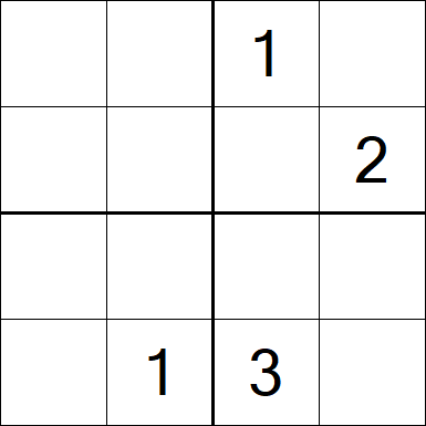 Sudoku 4x4 - Difficile