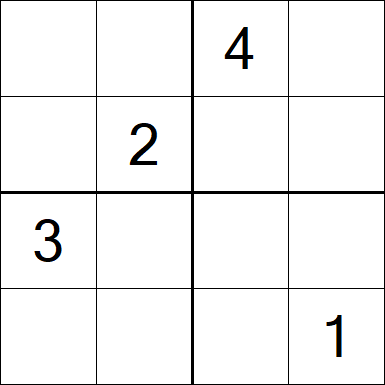 Sudoku 4x4 - Difficile