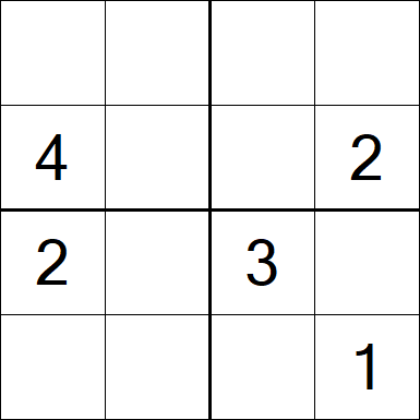 Sudoku 4x4 - Difficile
