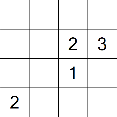Sudoku 4x4 - Difficile