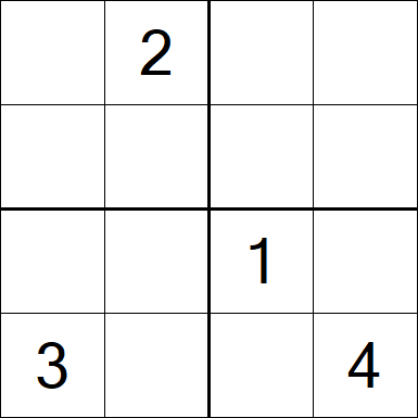 Sudoku 4x4 - Difficile