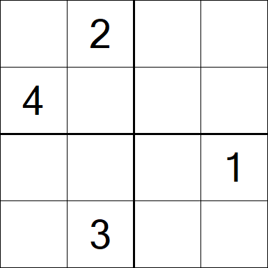 Sudoku 4x4 - Difficile