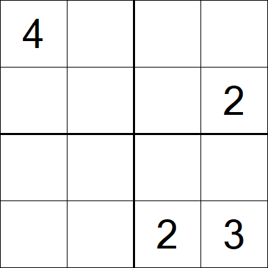Sudoku 4x4 - Difficile